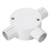 sourcing map 2Pcs PVC Conduit Box Junction Box 3 Way