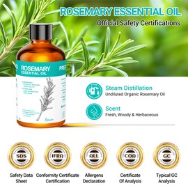 ENYORLI Rosemary Oil 3.38 fl oz Rosemary Essential Oil 100% Pure Undiluted for Hair, Scalp, Skin, Diffusers, Aromatherapy, Massage, Soap and Candle Making