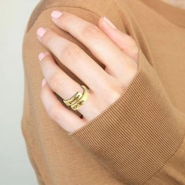 Roe Dolph Just Breathe Rings for Women Gifts Trendy Stuff Adjustable Rings for Women Stainless Steel Hope Rings Just Breathe Inspirational Rings Encouragement Rings Stocking Stuffers