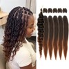 Ombre Brown Braiding Hair Pre Stretched Boho Hair for Braiding