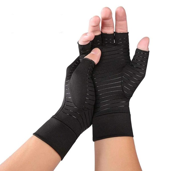 JADE KIT Copper Arthritis Gloves, Compression Gloves for Hands and Fingers Rehabilitation, Arthritis Gloves for Women Men Relief Hand Pain of Arthritis, Swelling, Carpal Tunnel - Size Medium