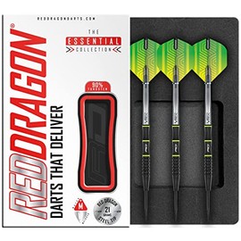 Red Dragon Freestyle: 21g - Tungsten Darts Set with Flights and Stems