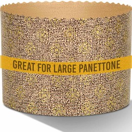 Geborilma Panettone Paper Mold Large - 12 Pack Panettone Mold 500g - 18 oz Ovensafe Paper Forms for Easter Cakes H 3.75 x W 5.25 in - Colomba Paper Mold Panettone Wrapper 9.5x13.5 cm