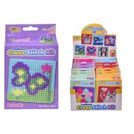 KandyToys Cross Stitch Kit | Embroidery Stitching Sewing Kit | 6 Assorted | Arts and Crafts | Kids Gifts