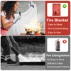 100x100CM Large Fire Blanket With Loops, Fiberglass Flame Retardant Fire