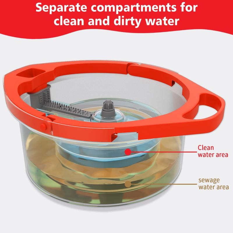 Tidy Monster [2025 Upgraded] Spin Mop Bucket System Set with