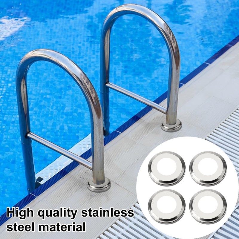 Pool Ladder Escutcheons - Stainless Steel Escutcheon Plates for 2"
