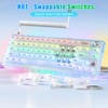 MAGIC-REFINER MK31 60% Wired Hot Swappable Mechanical Keyboard with Transparent