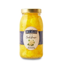 DeLallo Italian Pickled Cauliflower, Mild, 25.5oz Jar, 6-Pack