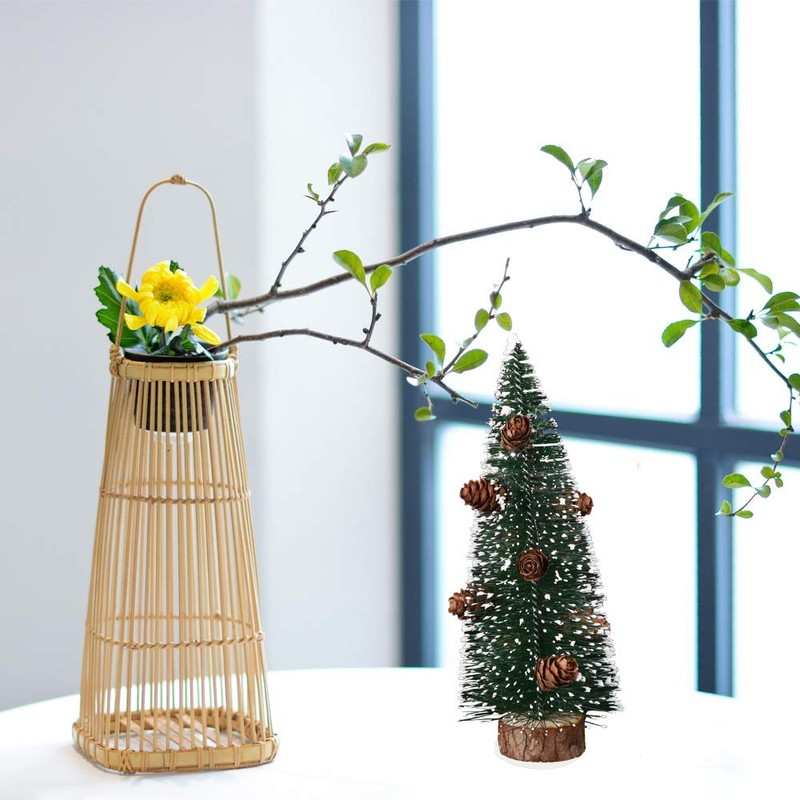 Mini Green Christmas Tree, Artificial Small Pine Tree, Snow Tree