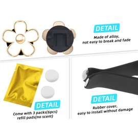 Daisy Car Decoration Flower Air Vent Clip Air Conditioning Outlet Clip Car Air Freshener Clip Car Interior Decor Charm Colorful Car Accessories for Women Interior Cute Set,(SCENTED-Mixed)
