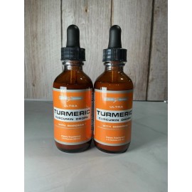 Ultra Turmeric Curcumin Concentrated Drops (2 PACK) with Bioperine black pepper