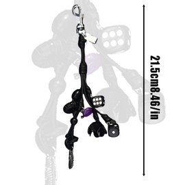 LSBDJDL Leather Keychain Dice Snail Flower And Feather Bag Charms Purse Charms Zipper Pull Handbags Accessories For Women (black)