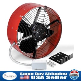 Unbranded 15 Inch Gable Mount Fan 1300 CFM Attic Exhaust Fan with Adjustable Thermostat
