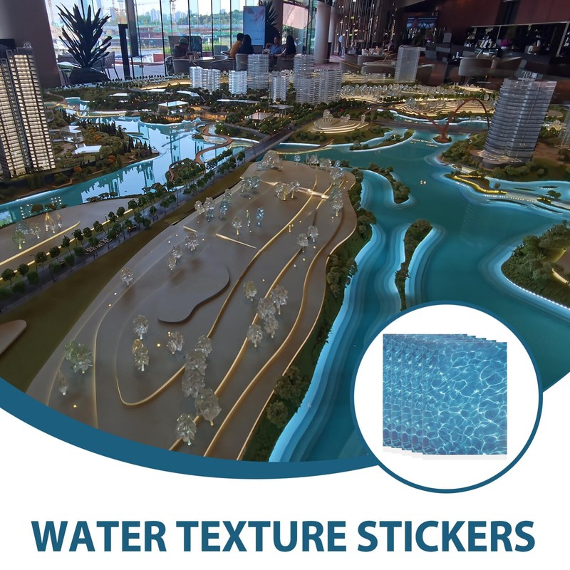 SEWACC Ripple Water Sheet 5 Sheets of DIY PVC Artificial