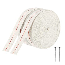 qingmeng Cotton Wick for Oil Lamps, 4 m Long, 10 mm Premium Oil Lamp Wick, Wick for Petroleum Lamps, Lamp Wick, Fibreglass Wick for Garden Torch, Lantern, Petroleum Lamp, Oil Lamp Lighting