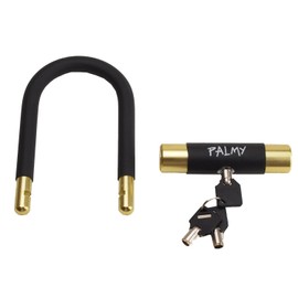 Palmy Mini Aluminium U-lock (5.1" X 2.95") Black/gold