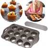 PLAZOTTA 2 Pack 12 Cavity Mini Cheesecake Pan, Mini Muffin
