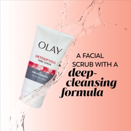 Facial Cleanser by Olay Regenerist, Detoxifying Pore Scrub & Exfoliator, 5 Oz (Pack of 3)