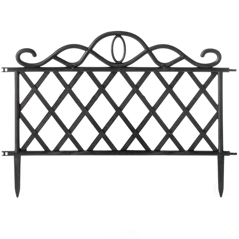 Plastic Garden Edging Border Fence, Flower Bed Barrier, Set of