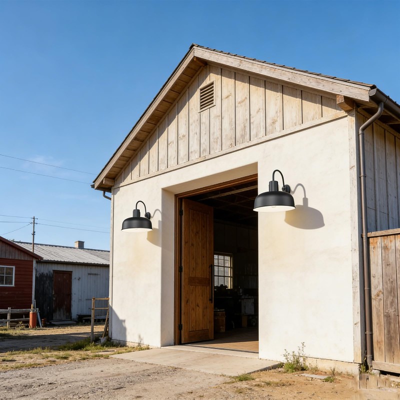 Darkaway Solar Barn Light for Outdoor, Dusk to Dawn Outside
