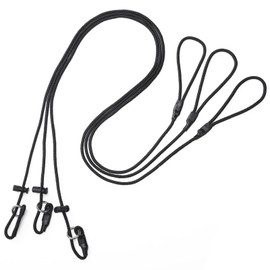 Vincreem 3 Pcs Slip Leash for Dogs 4.6ft Black Adjustable Training Lead Rope Heavy Duty Slip Lead Rope for Dogs Spring Loaded Stopper Long Leash for Large Medium Dogs