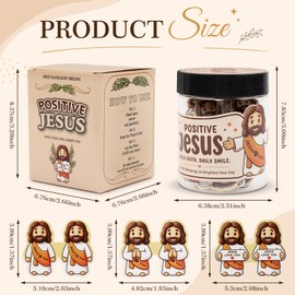 Jesus Jar with 60 Double-Sided Cards – Bible Verse, Positive Jar for Daily Faith – Christian Gifts for Women, Men, Religious birthday Gifts