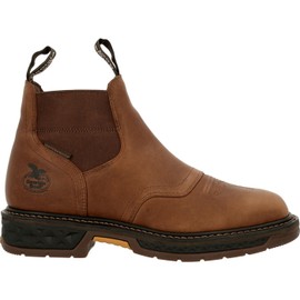 Georgia Boot Carbo-Tec LT Waterproof Chelsea Work Boot, Brown, Size 12(M)