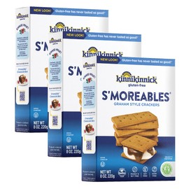 Kinnikinnick - S'moreables Graham Style Crackers - Gluten Free, Allergy Friendly Vegan Graham Crackers - 8 oz. Boxes - 3 Pack