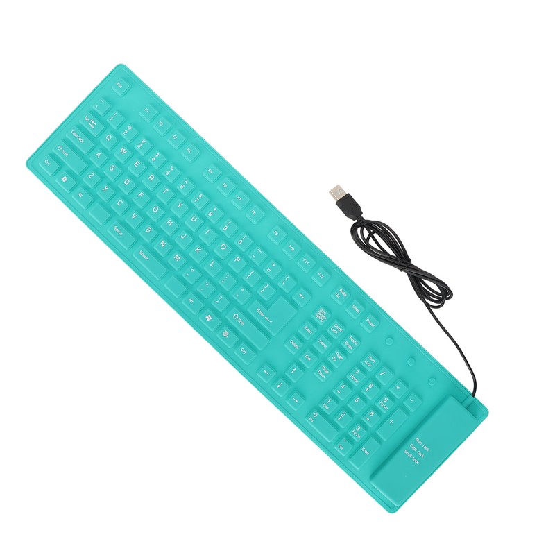 Foldable Silicone Keyboard 108 Keys Silicone Foldable USB Wired Waterproof