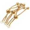 Sewroro 3pcs Adjustable Bracelet Slider Extender Chains Stainless Steel Bracelet
