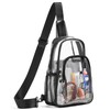 Mroede Clear Bag for Stadium Approved Events 4-Pockets Clear Sling