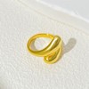 GWAWG Gold Chunky Rings for Women, 14K Gold Plated Ring