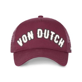 Von Dutch Women Men Adjustable Trucker Cap Buckl Cap, red