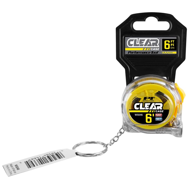 Performance Tool W5046 6' X 1/2-Inch Clear Tape Measure