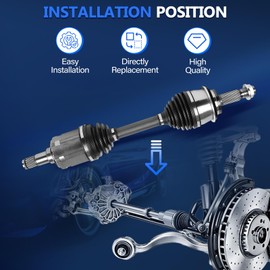 Maxfavor CV Axle Front Left or Right Fit for 2005-2023 Toyota Tacoma CV Axles Joint Shaft Assembly Front Driver or Passenger Side for Extreme Weather Environment 4-Door 2.7L 4.0L 3.5L