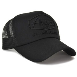 AVIREX Air Force 14590200 Embroidered Mesh Cap, all black