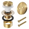 Yaseingoo Champagne Bronze Bathtub Drain Stopper and Overflow Kit, Solid