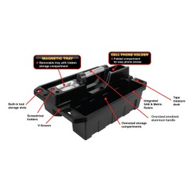 Performance Tool W88995 Portable Supply Caddy and Magnetic Utility Tool Tray