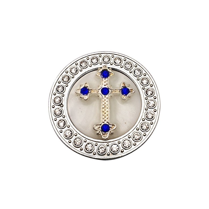 Reizteko Purse Hook, Rhinestone Religious Cross Foldable Handbag Purse Hanger