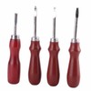 4 Pcs Leather Edger Leather Edge Chamfering Knife Sharpener Hand