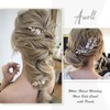Asooll Bride Wedding Hair Comb Gold Flower Hair Pieces Pearl