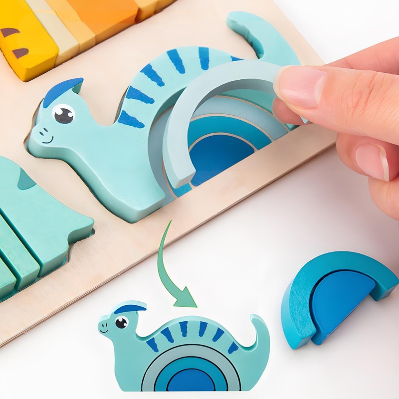 Building Blocks Geometry Puzzle Educational for Shape Color Recognition