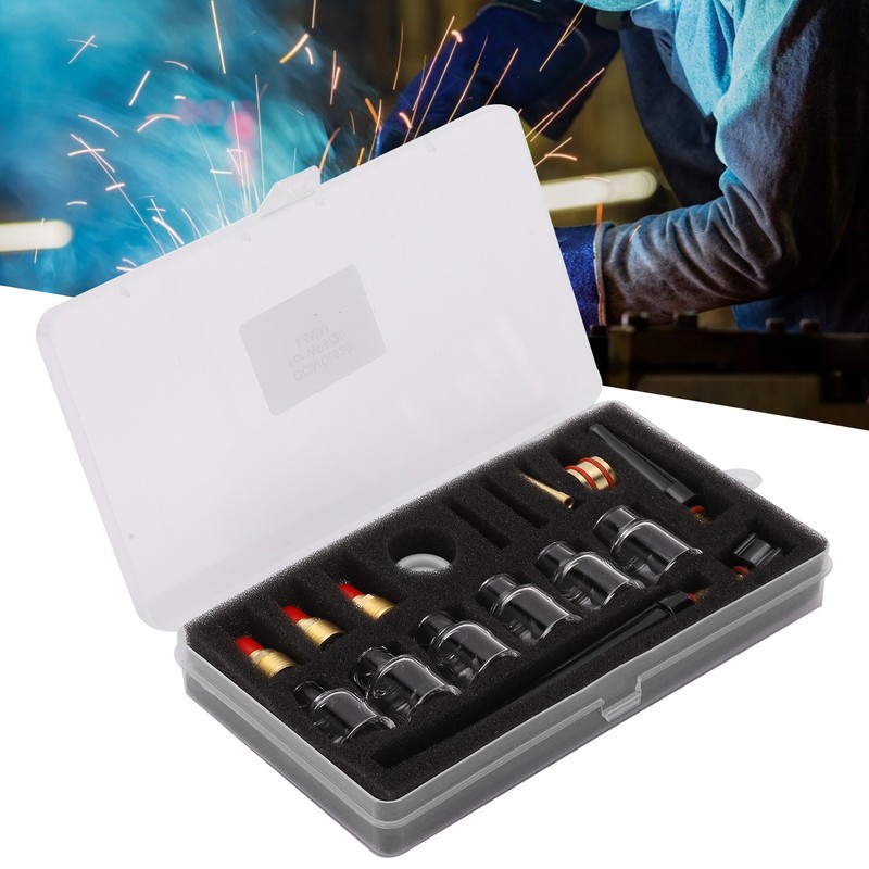 Welding Torch Accessories Kit Glass Cup Nozzle Tungsten Clamp Kit