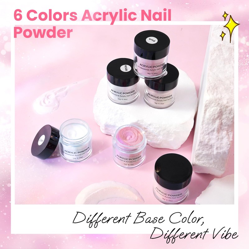 Nail Kit for Beginners, Acrylic Powder Liquid Set with Drill