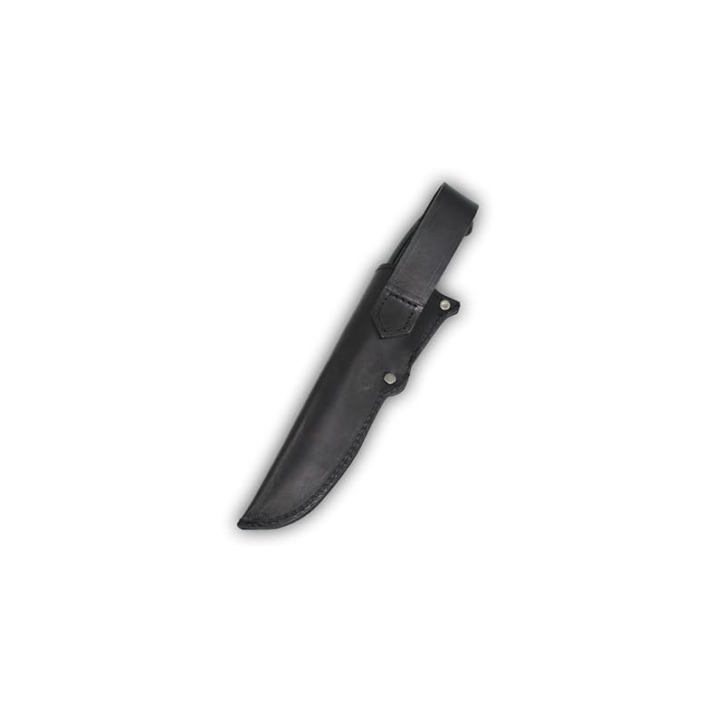 Barsony Black Leather Knife Sheath for Mora Knives