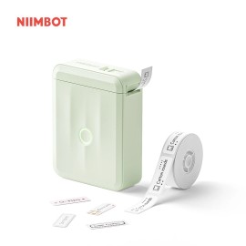 NiiMbot D110_M Barcode Portable Mini Wireless Connected Smart Thermal Label Printer for Home Usecolor: Green, model number: D110_M