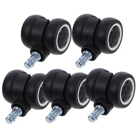 Parliky 5pcs Heavy Duty Office Chair Casters Wheels Double Bearing Silent Trolley Replacement Wheels Easy Installation for Gaming and Office Chairs Smooth Rotation for Versatile Use