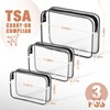 ANOOVV 3 Pack Clear Toiletry Bag, TSA Approved Makeup Pouch