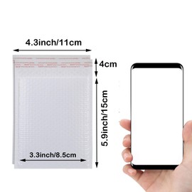 25 Pack 4x6 Inches Small White Poly Bubble Lined Mailers Padded Shipping Envelopes Self Seal Mailer Waterproof, Shockproof and Dustproof (White 4x6 Inches-25pcs)